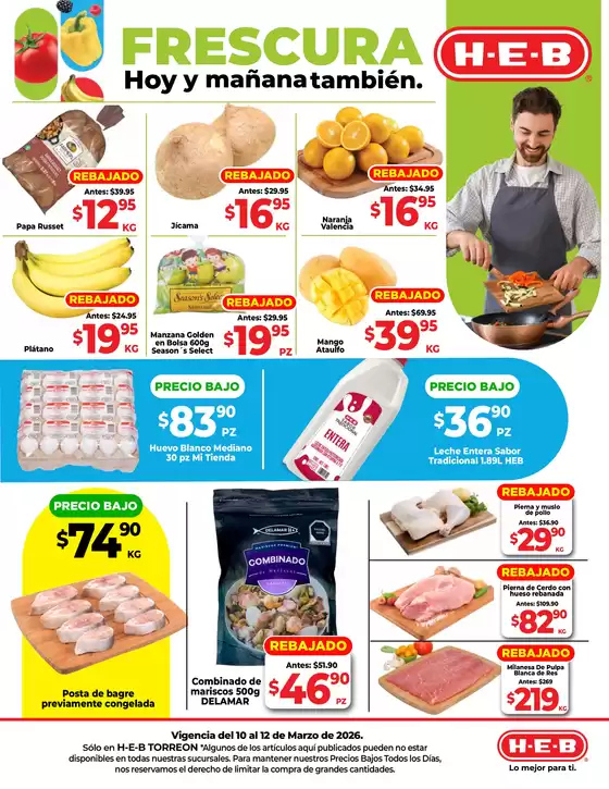 Catálogo HEB | Frescura Hoy y mañana también | 2026-03-10T00:00:00.000Z - 2026-03-12T00:00:00.000Z