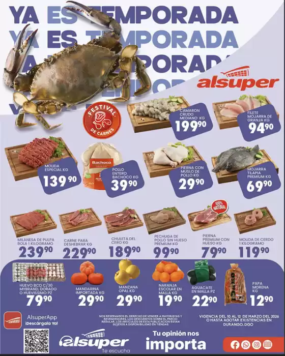 Catálogo Alsuper en Dolores Hidalgo | Alsuper Durango | 2026-03-10T00:00:00.000Z - 2026-03-12T00:00:00.000Z