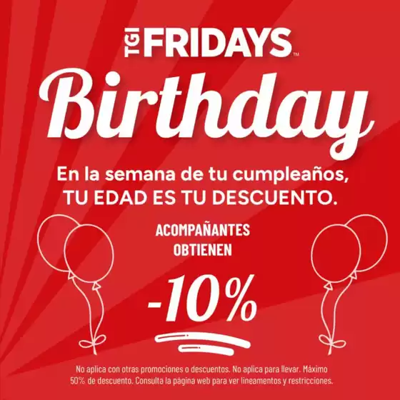 Catálogo Fridays en Jiutepec | Promos | 2026-03-12T00:00:00.000Z - 2026-03-31T00:00:00.000Z