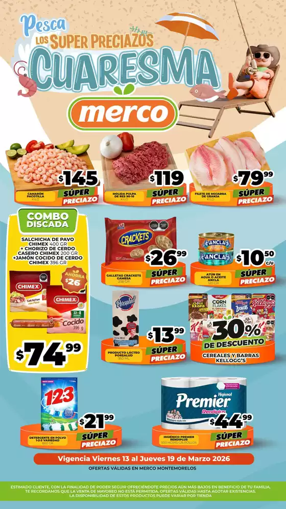 Catálogo Merco en Ciudad Benito Juárez | Folleto semanal del 13 al 19 Marzo Montemorelos | 2026-03-13T00:00:00.000Z - 2026-03-19T00:00:00.000Z
