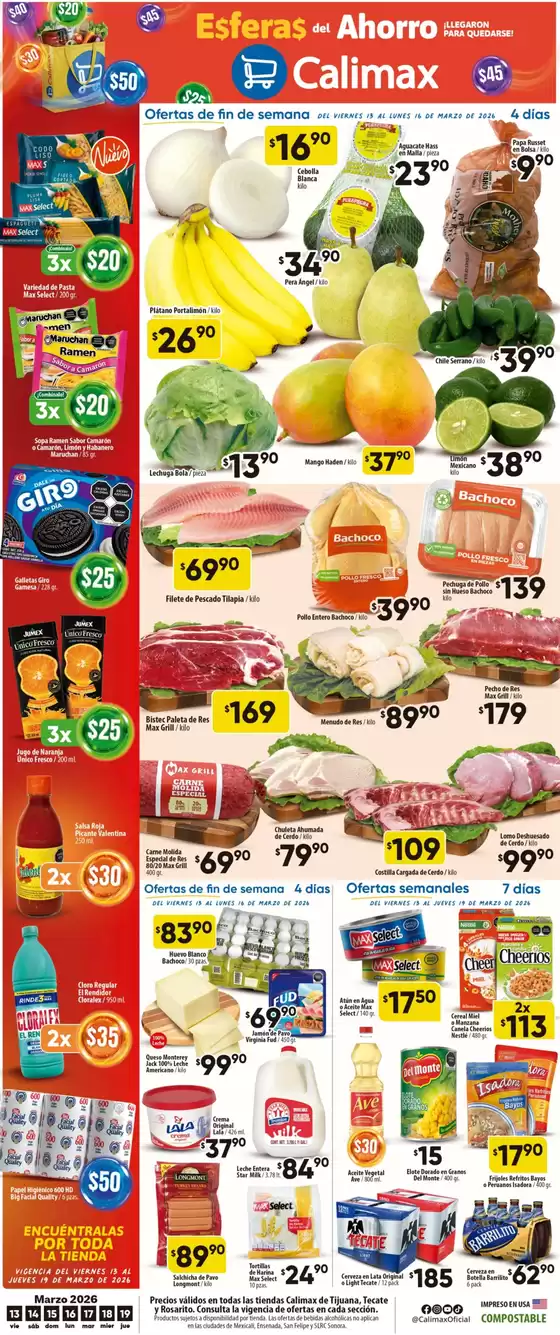 Catálogo Calimax en Soledad de Graciano Sánchez | Ofertas Calimax | 2026-03-13T00:00:00.000Z - 2026-03-19T00:00:00.000Z