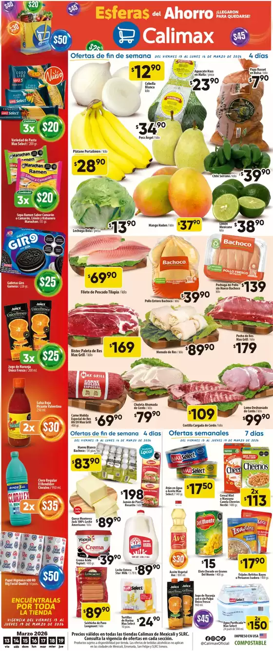 Catálogo Calimax en Soledad de Graciano Sánchez | Descuentos y promociones | 2026-03-13T00:00:00.000Z - 2026-03-19T00:00:00.000Z