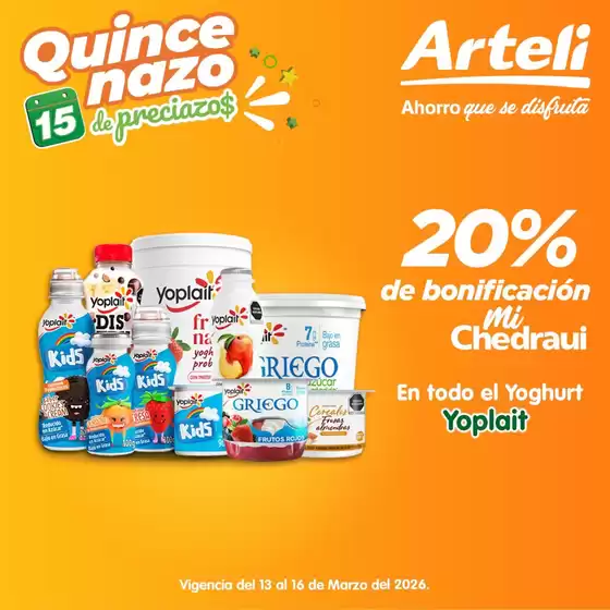 Catálogo Arteli express en Azcapotzalco | Ofertas y promociones actuales | 2026-03-13T00:00:00.000Z - 2026-03-16T00:00:00.000Z