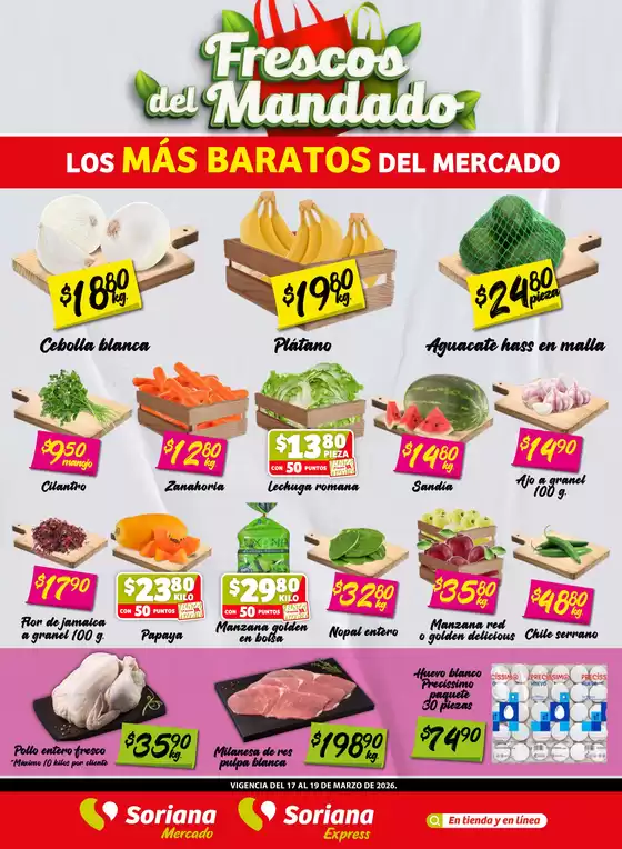Catálogo Soriana Express en Coatzacoalcos | Ofertas principales para todos los clientes | 2026-03-17T00:00:00.000Z - 2026-03-19T00:00:00.000Z