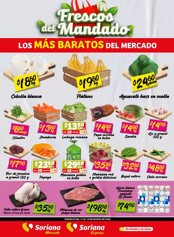 Catálogo Soriana Mercado en Cuautitlán | Gran variedad de ofertas | 2026-03-17T00:00:00.000Z - 2026-03-19T00:00:00.000Z