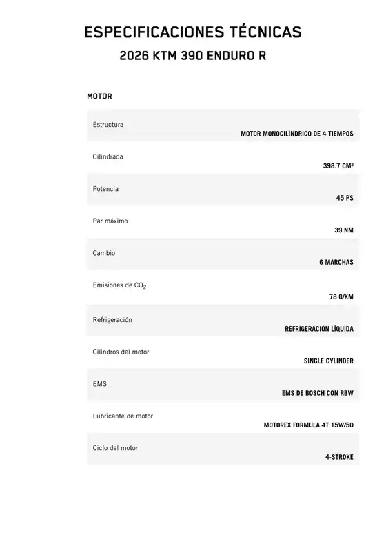 Catálogo KTM en Zapopan | 2026 ktm 390 enduror | 2026-03-18T00:00:00.000Z - 2026-04-01T00:00:00.000Z