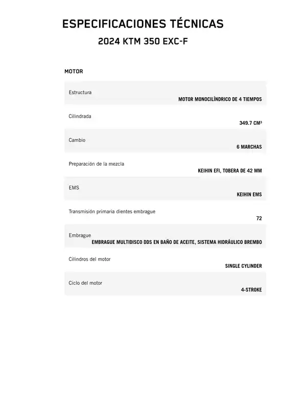 Catálogo KTM en Zapopan | 2024 ktm 350 excf | 2026-03-18T00:00:00.000Z - 2026-04-01T00:00:00.000Z