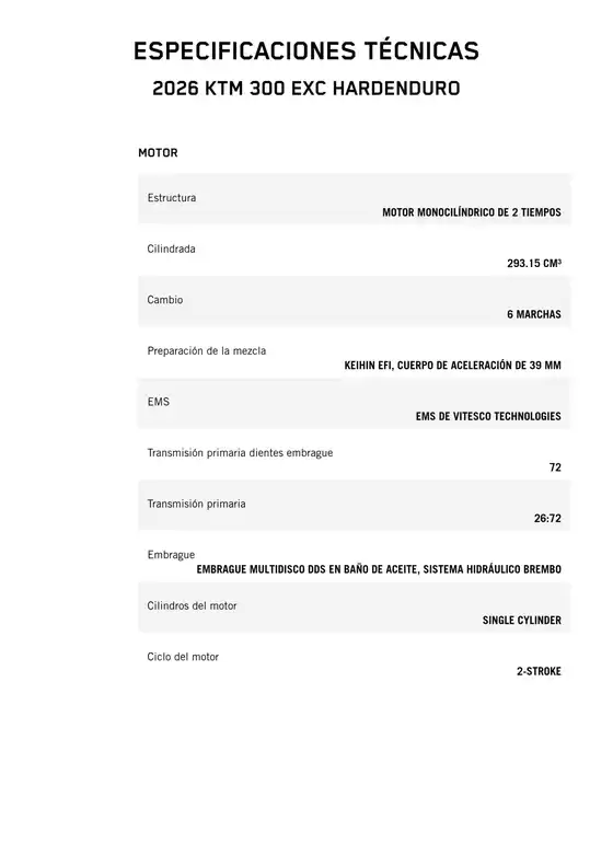 Catálogo KTM en Zapopan | 2026 ktm 300 exchardenduro | 2026-03-18T00:00:00.000Z - 2026-04-01T00:00:00.000Z