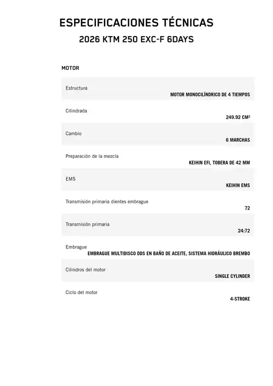 Catálogo KTM en Zapopan | 2026 ktm 350 excf6days | 2026-03-18T00:00:00.000Z - 2026-04-01T00:00:00.000Z