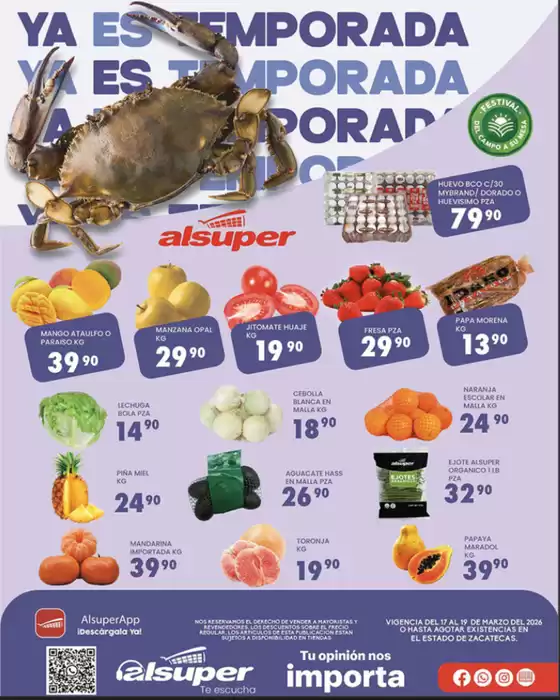 Catálogo Alsuper en Guadalupe (Zacatecas) | Alsuper Zacatecas | 2026-03-17T00:00:00.000Z - 2026-03-19T00:00:00.000Z