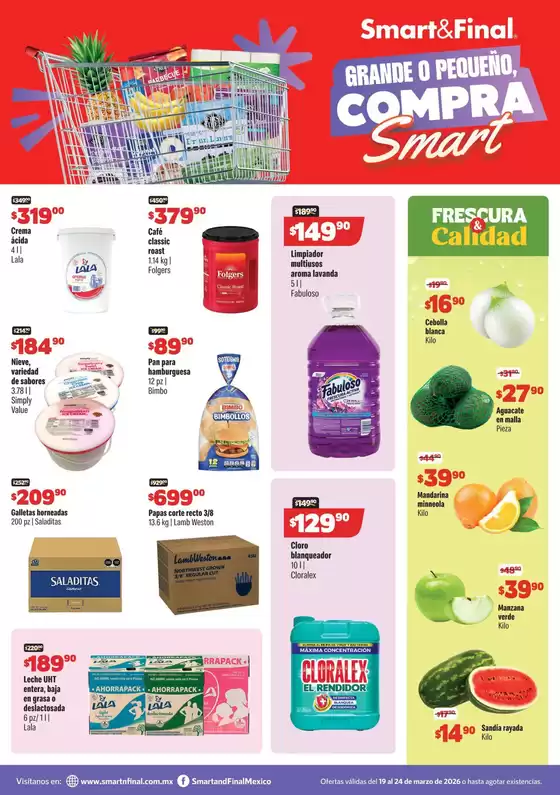 Catálogo Smart & Final en Colima | Ofertas Smart Final | 2026-03-19T00:00:00.000Z - 2026-03-24T00:00:00.000Z
