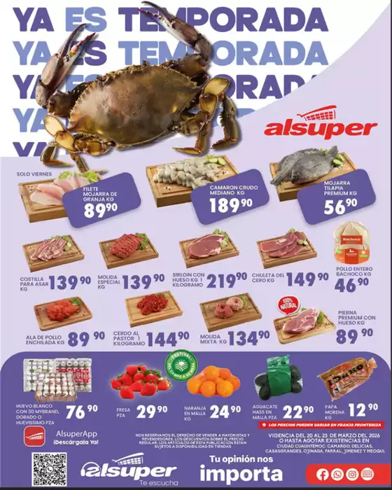 Catálogo Alsuper en Pabellón de Arteaga | Alsuper Chihuahua-ciudad | 2026-03-20T00:00:00.000Z - 2026-03-23T00:00:00.000Z
