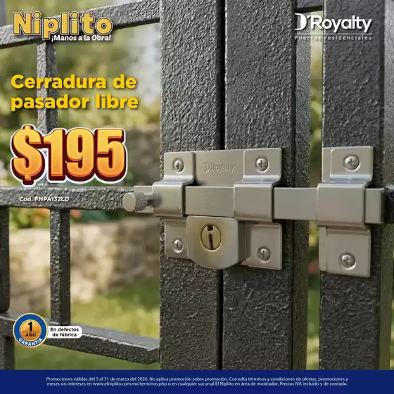 Catálogo Niplito en San Francisco de Campeche | Descubre ofertas atractivas | 2026-03-05T00:00:00.000Z - 2026-03-31T00:00:00.000Z