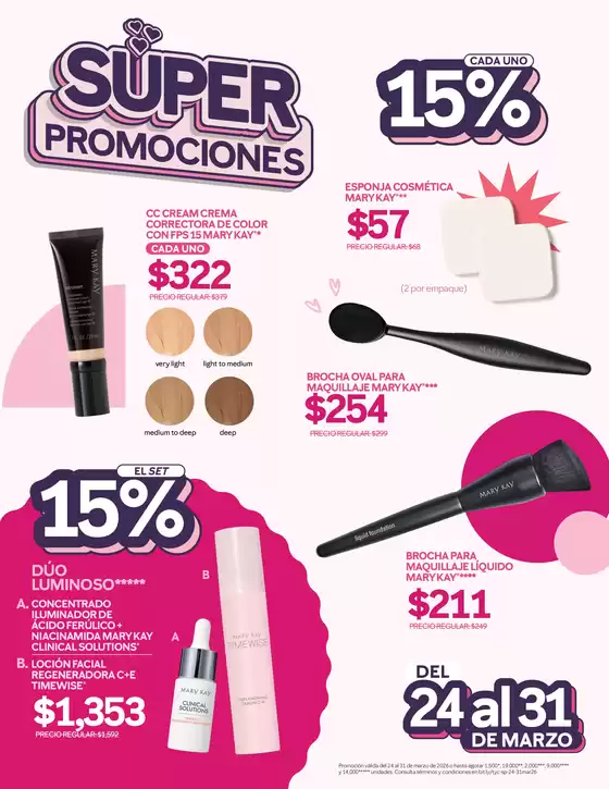 Catálogo Mary Kay | Súper Promociones Mary Kay del 24 al 31 de marzo 2026 | 2026-03-25T00:00:00.000Z - 2026-03-31T00:00:00.000Z