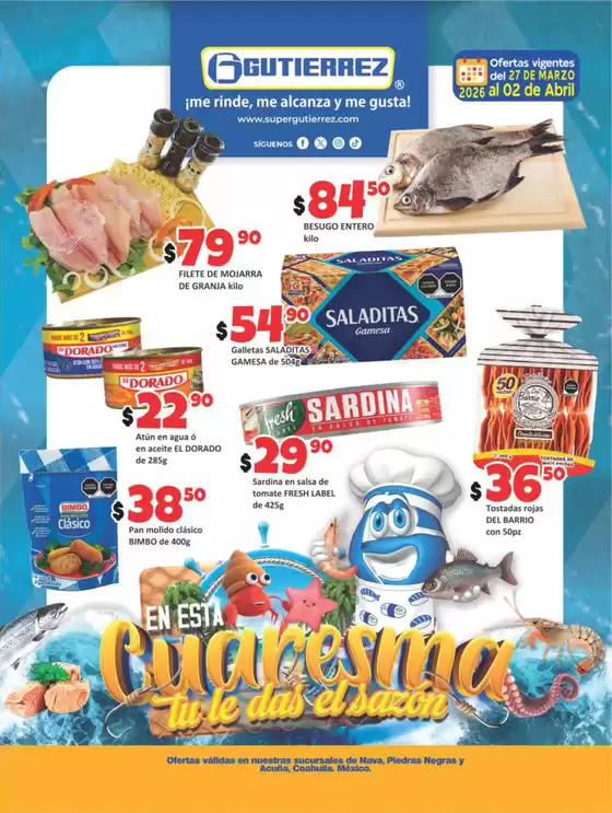 Catálogo Super Gutierrez en Zamora de Hidalgo | Volante Super Gutierrez | 2026-03-27T00:00:00.000Z - 2026-04-02T00:00:00.000Z