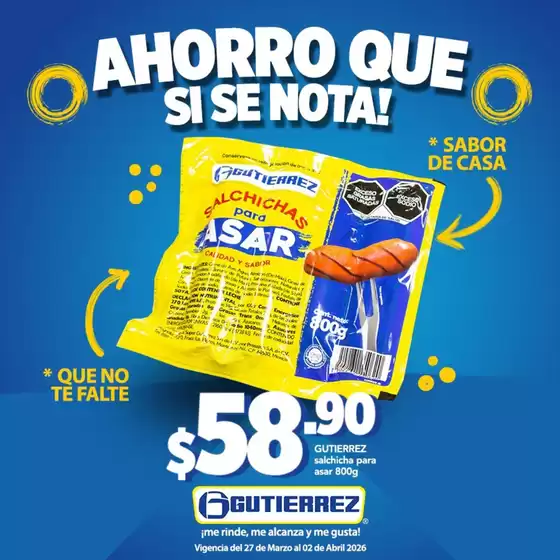Catálogo Super Gutierrez en Ocotlán (Jalisco) | Ofertas Super Gutierrez | 2026-03-27T00:00:00.000Z - 2026-04-02T00:00:00.000Z