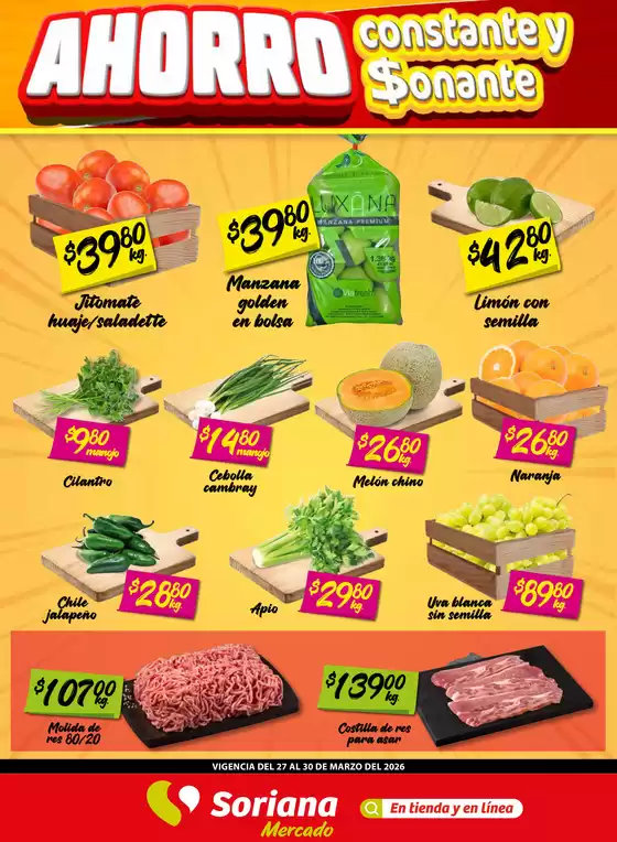 Catálogo Soriana Mercado en Mexicali | Descuentos y promociones | 2026-03-27T00:00:00.000Z - 2026-03-30T00:00:00.000Z