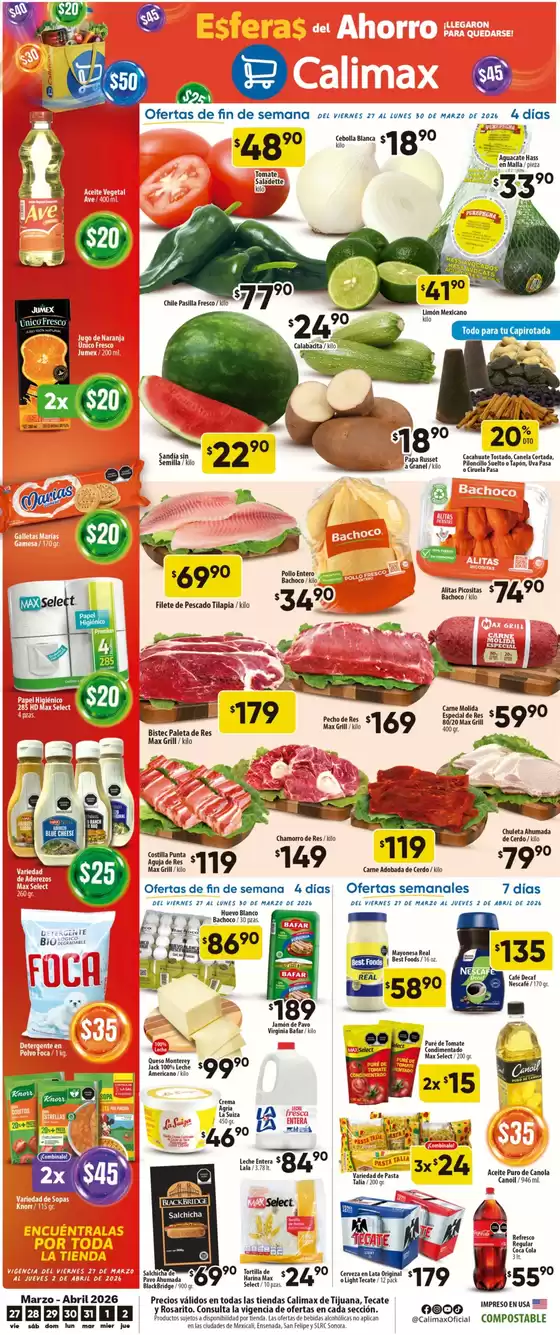 Catálogo Calimax en Guanajuato | Ofertas Calimax | 2026-03-27T00:00:00.000Z - 2026-04-02T00:00:00.000Z