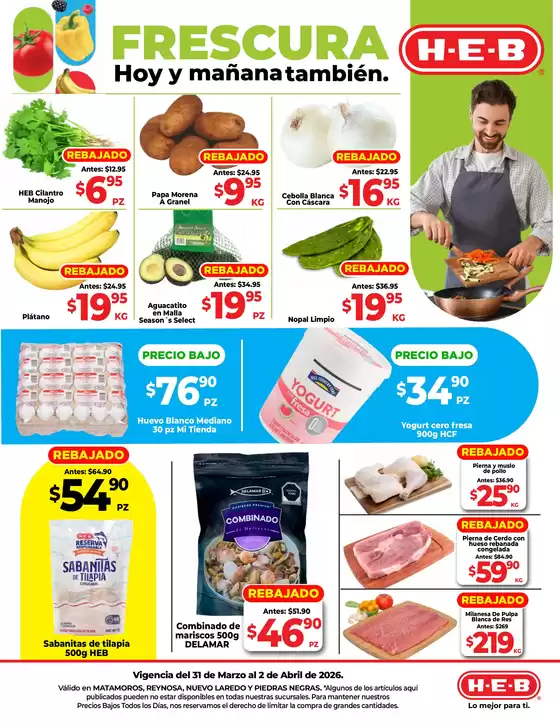 Catálogo HEB en Cosamaloapan | La mejor Frescura en Cuaresma Hoy y mañana también | 2026-03-31T00:00:00.000Z - 2026-04-02T00:00:00.000Z