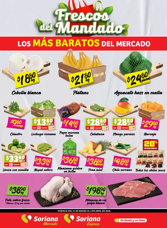 Catálogo Soriana Express en Lomas Verdes | Ofertas principales y descuentos | 2026-03-31T00:00:00.000Z - 2026-04-02T00:00:00.000Z