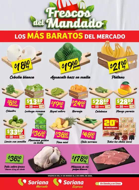Catálogo Soriana Express en Lomas Verdes | Ofertas y gangas exclusivas | 2026-03-31T00:00:00.000Z - 2026-04-02T00:00:00.000Z