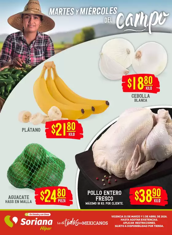 Catálogo Soriana Híper en Playas de Rosarito | Descubre ofertas atractivas | 2026-03-31T00:00:00.000Z - 2026-04-01T00:00:00.000Z