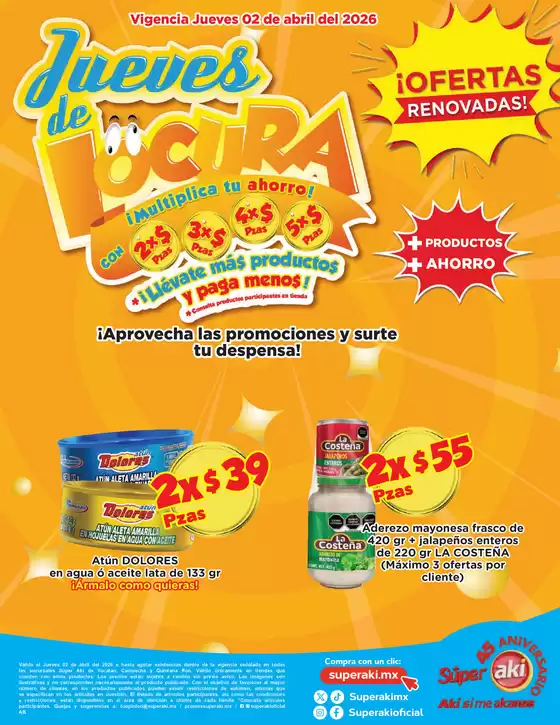 Catálogo Aki Gran Mayoreo en José Mariano Jiménez | Promo | 2026-04-02T00:00:00.000Z - 2026-04-02T00:00:00.000Z