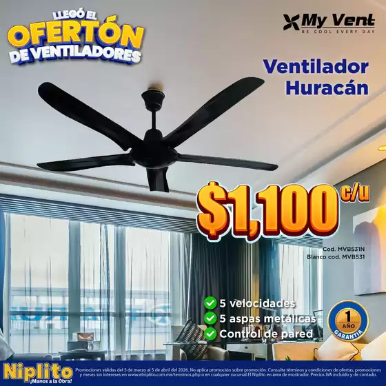 Catálogo Niplito en Guadalupe (Nuevo León) | Ofertas principales para ahorradores | 2026-03-05T00:00:00.000Z - 2026-04-05T00:00:00.000Z