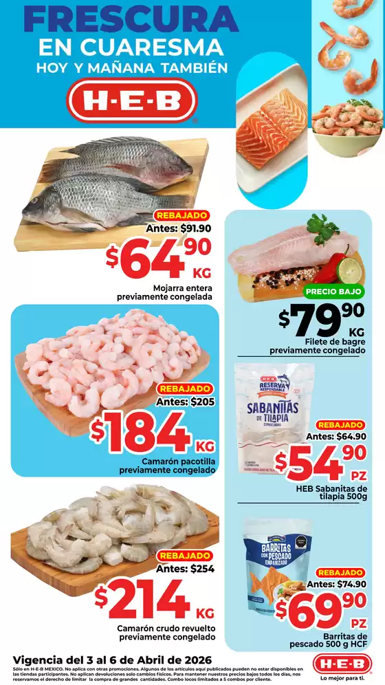 Catálogo HEB en Monclova | Lo mejor de la cuaresma | 2026-04-03T00:00:00.000Z - 2026-04-06T00:00:00.000Z
