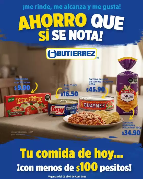 Catálogo Super Gutierrez en Macuspana | Ofertas Super Gutierrez | 2026-04-03T00:00:00.000Z - 2026-04-09T00:00:00.000Z