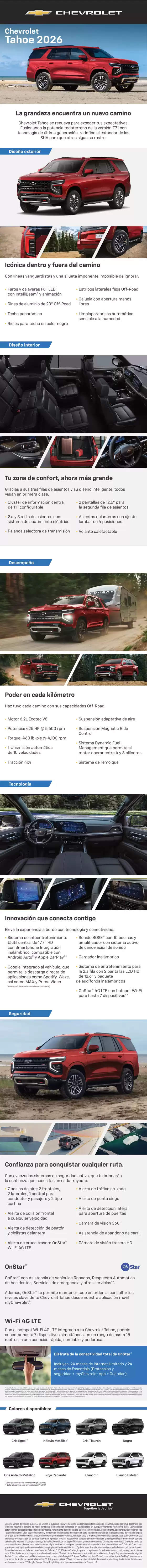 Catálogo Chevrolet | Catalogo tahoe 2026 | 2026-04-07T00:00:00.000Z - 2026-04-21T00:00:00.000Z