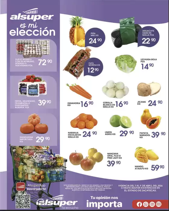 Catálogo Alsuper | Alsuper Zacatecas | 2026-04-07T00:00:00.000Z - 2026-04-09T00:00:00.000Z