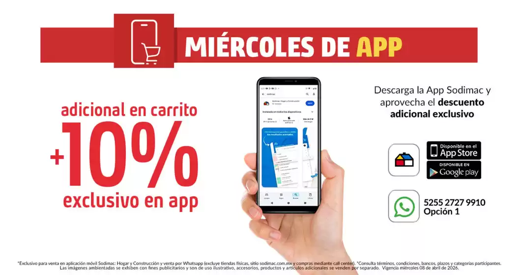 Catálogo Sodimac Homecenter | Grandes descuentos en productos seleccionados | 2026-04-08T00:00:00.000Z - 2026-04-08T00:00:00.000Z