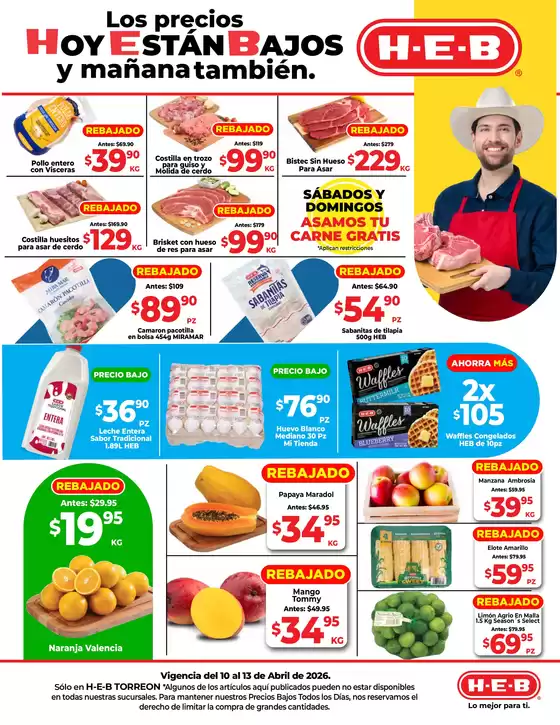 Catálogo HEB | Los precios Hoy Están Bajos y mañana también | 2026-04-10T00:00:00.000Z - 2026-04-13T00:00:00.000Z