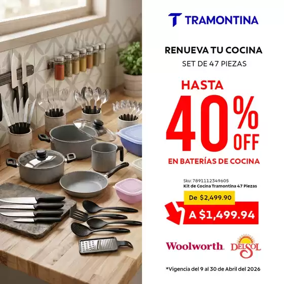 Catálogo Del Sol | Lo mejor de Tramontina en Tiendas Del Sol y Woolworth | 2026-04-09T00:00:00.000Z - 2026-04-30T00:00:00.000Z