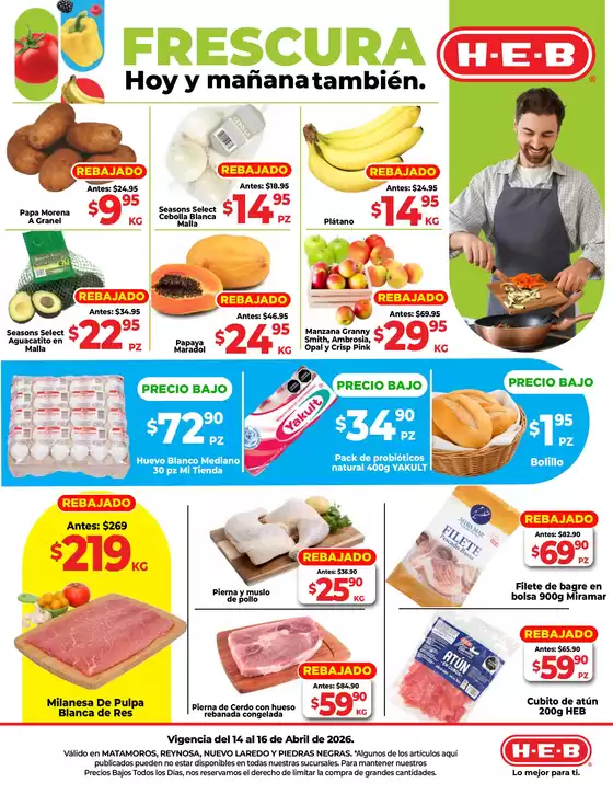 Catálogo HEB en Ciudad Juárez | Frescura Hoy y mañana también | 2026-04-14T00:00:00.000Z - 2026-04-16T00:00:00.000Z