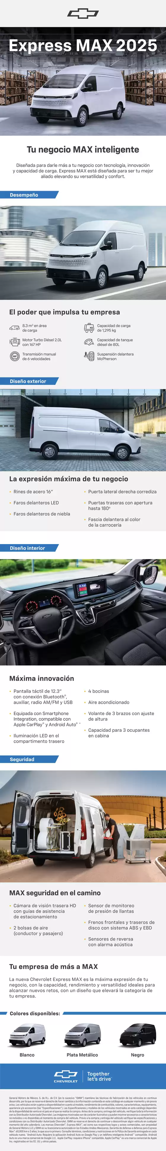 Catálogo Chevrolet en Guanajuato | 2025 express max catalogo | 2026-04-17T00:00:00.000Z - 2026-05-01T00:00:00.000Z
