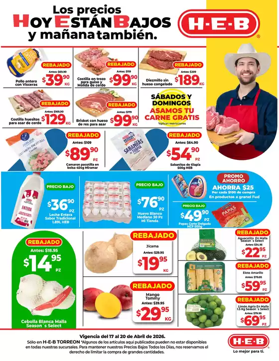 Catálogo HEB | Los precios Hoy Están Bajos y mañana también | 2026-04-17T00:00:00.000Z - 2026-04-20T00:00:00.000Z