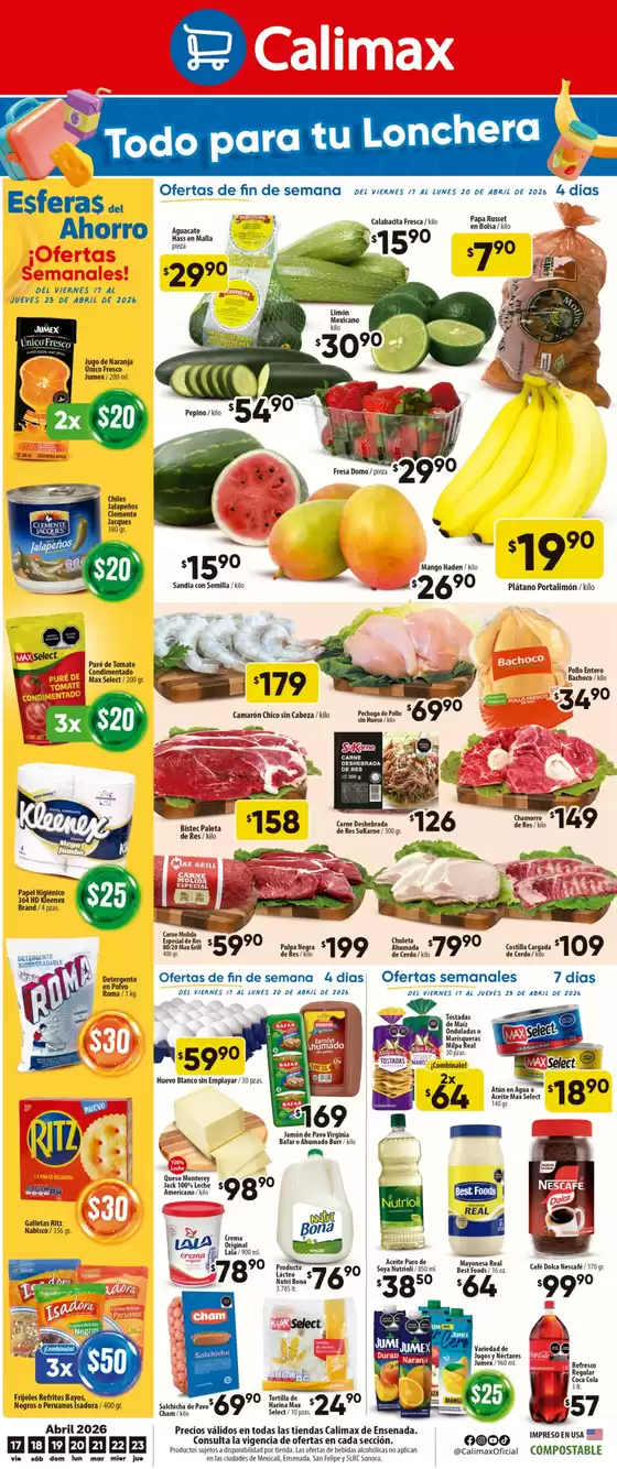 Catálogo Calimax | Grandes descuentos en productos seleccionados | 2026-04-17T00:00:00.000Z - 2026-04-23T00:00:00.000Z