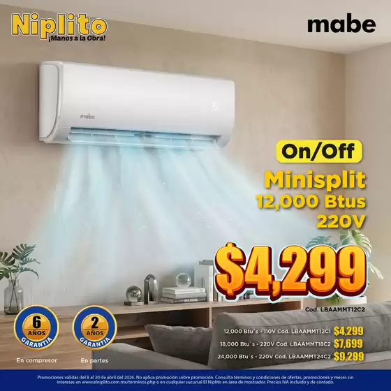 Catálogo Niplito en  | Descubre ofertas atractivas | 2026-04-08T00:00:00.000Z - 2026-04-30T00:00:00.000Z