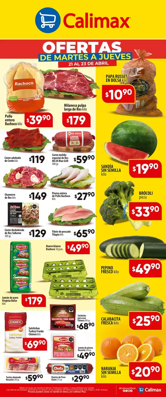 Catálogo Calimax | Ofertas principales para todos los cazadores de gangas | 2026-04-21T00:00:00.000Z - 2026-04-23T00:00:00.000Z