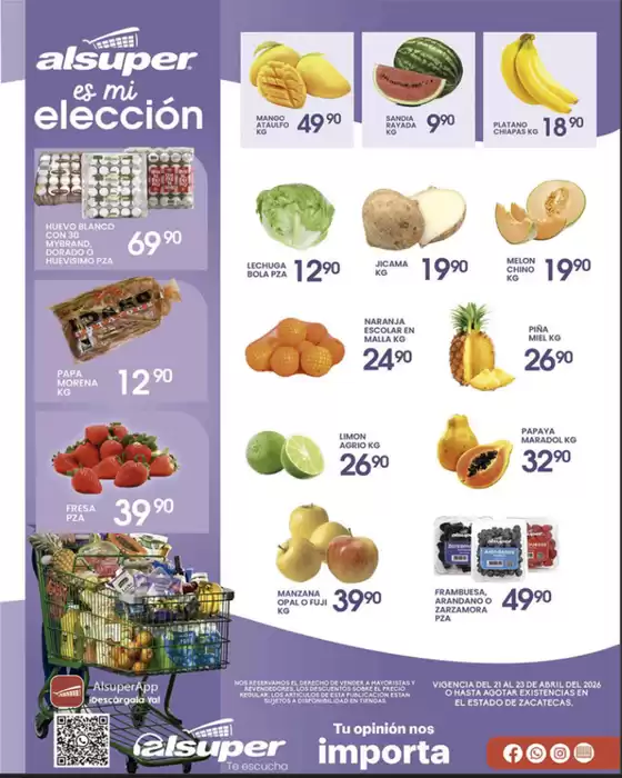 Catálogo Alsuper | Alsuper Zacatecas | 2026-04-21T00:00:00.000Z - 2026-04-23T00:00:00.000Z