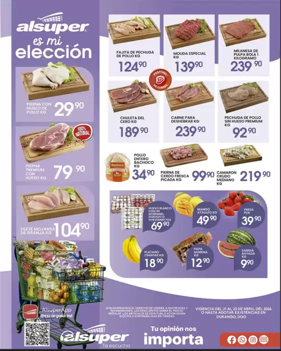 Catálogo Alsuper | Alsuper Durango | 2026-04-21T00:00:00.000Z - 2026-04-23T00:00:00.000Z