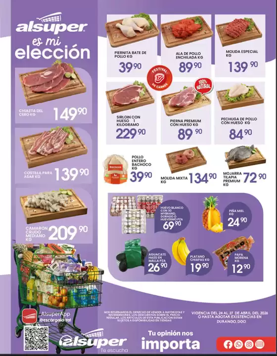 Catálogo Alsuper | Alsuper Durango | 2026-04-24T00:00:00.000Z - 2026-04-27T00:00:00.000Z