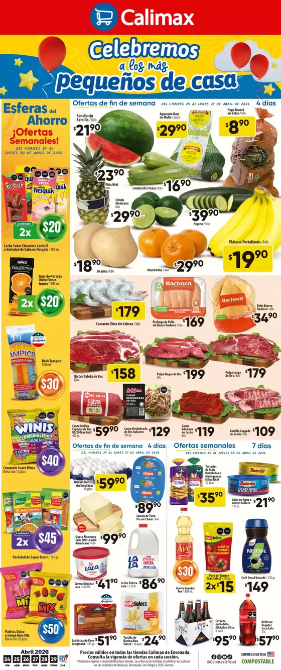 Catálogo Calimax | Gran variedad de ofertas | 2026-04-24T00:00:00.000Z - 2026-04-30T00:00:00.000Z