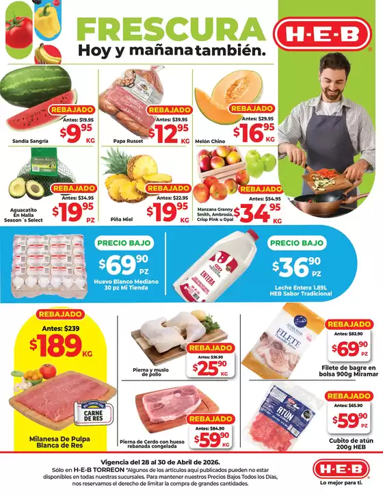 Catálogo HEB | Frescura hoy y mañana también | 2026-04-28T00:00:00.000Z - 2026-04-30T00:00:00.000Z