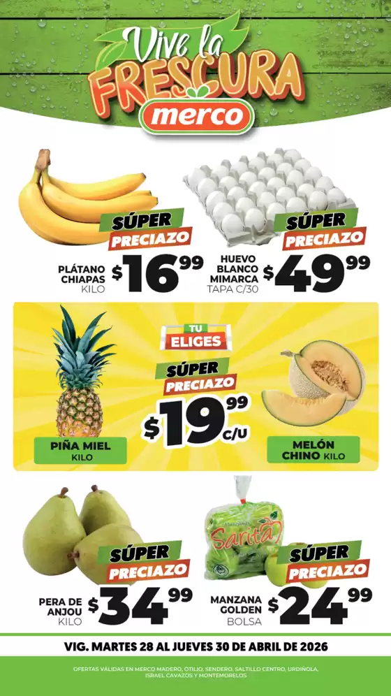 Catálogo Merco en Huaquechula | Frutas y Verduras 28 al 30 de Abril - ENFOQUE | 2026-04-28T00:00:00.000Z - 2026-04-30T00:00:00.000Z