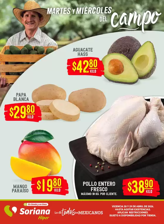 Catálogo Soriana Híper en Tapachula de Córdova y Ordóñez | Ofertas y gangas exclusivas | 2026-04-28T00:00:00.000Z - 2026-04-29T00:00:00.000Z