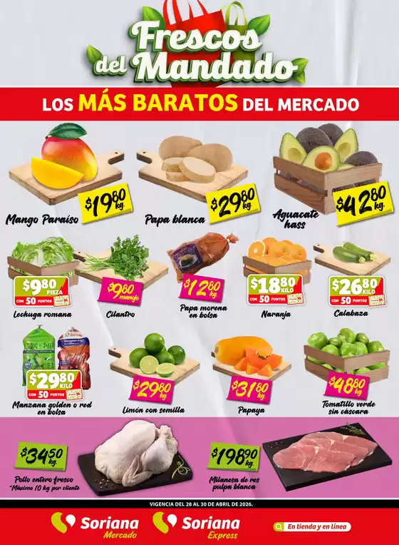 Catálogo Soriana Mercado | Ofertas principales para todos los clientes | 2026-04-28T00:00:00.000Z - 2026-04-30T00:00:00.000Z