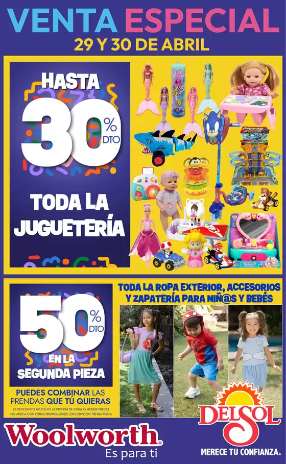 Catálogo Woolworth | Venta Especial en Tiendas Del Sol y Woolworth | 2026-04-29T00:00:00.000Z - 2026-04-30T00:00:00.000Z